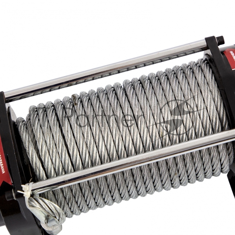 Лебедка автомобильная электрическая LB- 4000, 4,5 т, 3,7 кВт, 12 В// Denzel