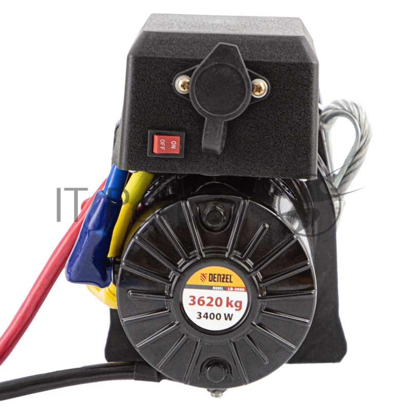 Лебедка автомобильная электрическая LB- 3000, 3,6 т, 3,4 кВт, 12 В// Denzel