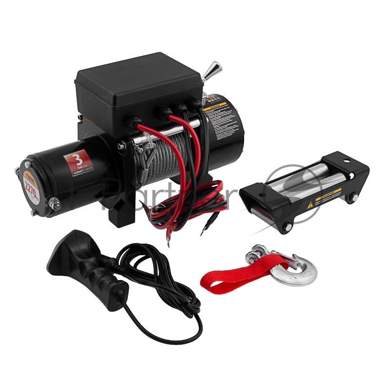 Лебедка автомобильная электрическая LB- 2200, 2,2 т, 3,3 кВт, 12 В// Denzel