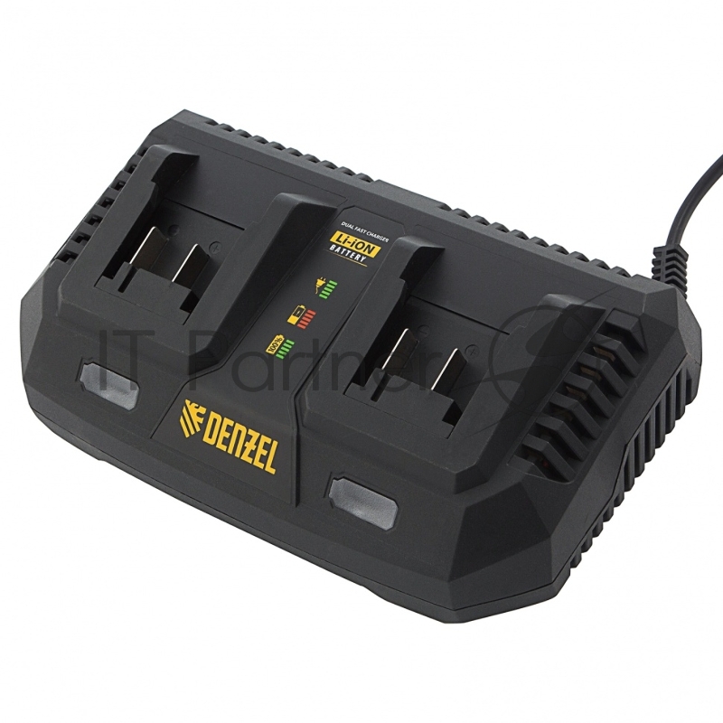 Устройство зарядное для аккумуляторов IBC-18-3.0-2, Li-Ion, 18В, 3,0 А, для двух батарей // Denzel