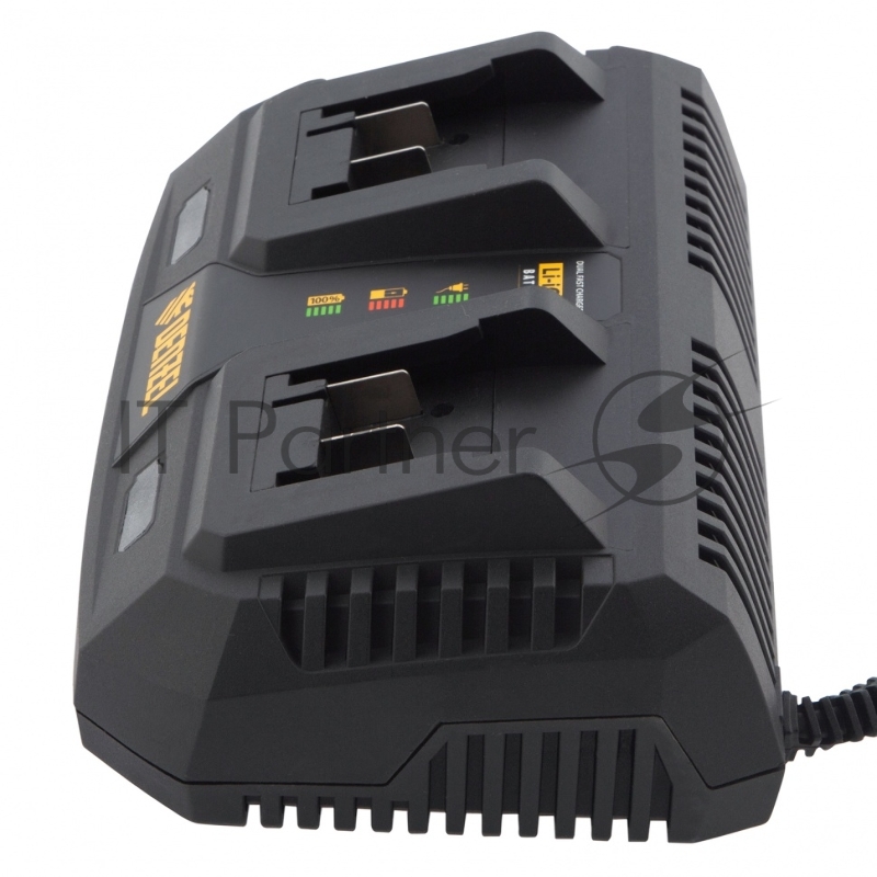 Устройство зарядное для аккумуляторов IBC-18-3.0-2, Li-Ion, 18В, 3,0 А, для двух батарей // Denzel