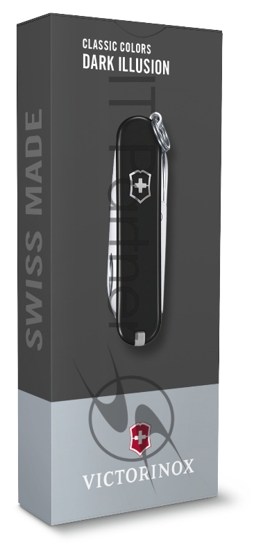 Нож перочинный Victorinox Classic Dark Illusion (0.6223.3G) 58мм 7функц. черный карт.коробка
