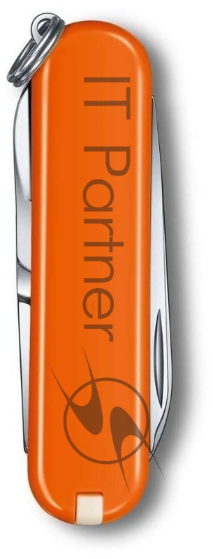 Нож перочинный Victorinox Classic Mango Tango (0.6223.83B1) 58мм 7функц. оранжевый блистер