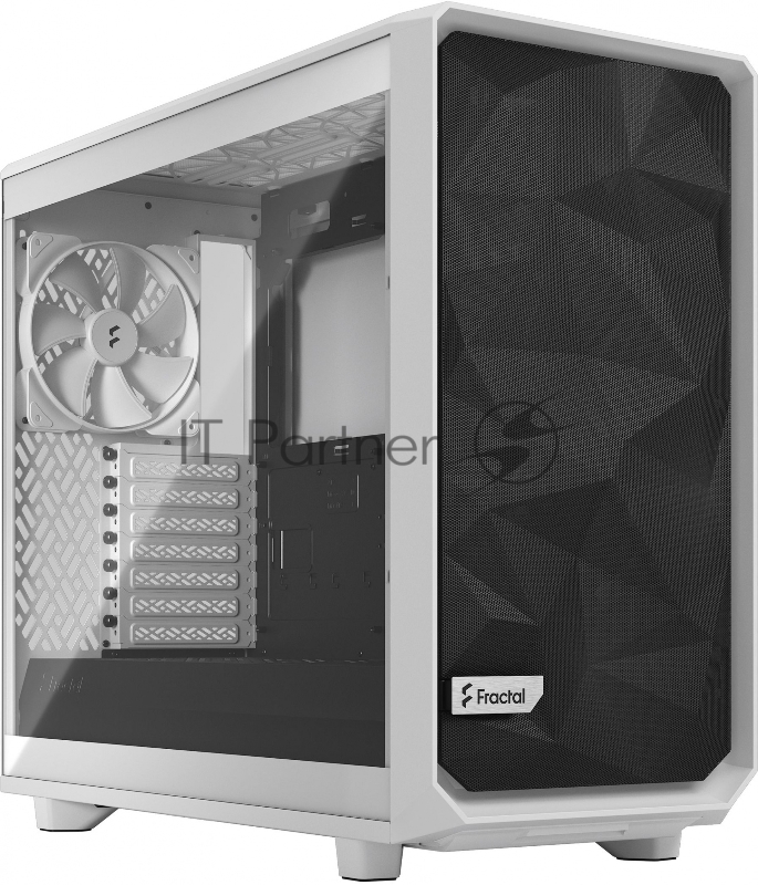 Корпус Fractal Design Meshify 2 Light TG Clear Tint белый без БП ATX 5x120mm 4x140mm 2xUSB3.0 audio bott PSU