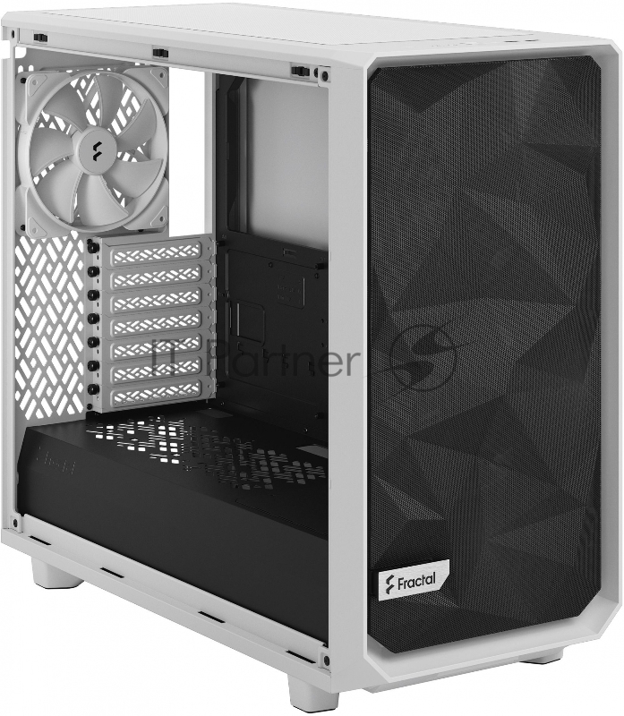 Корпус Fractal Design Meshify 2 Light TG Clear Tint белый без БП ATX 5x120mm 4x140mm 2xUSB3.0 audio bott PSU