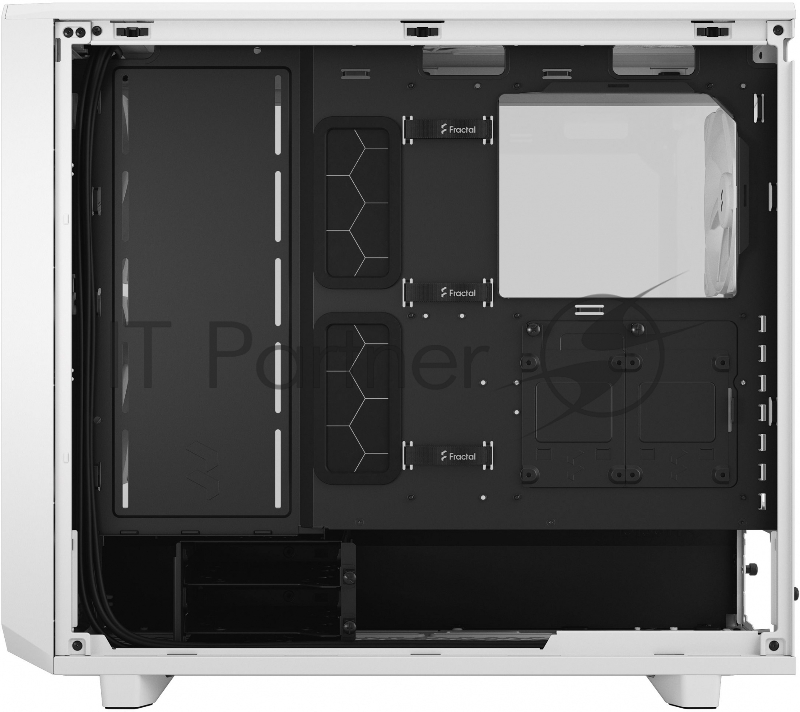 Корпус Fractal Design Meshify 2 Light TG Clear Tint белый без БП ATX 5x120mm 4x140mm 2xUSB3.0 audio bott PSU