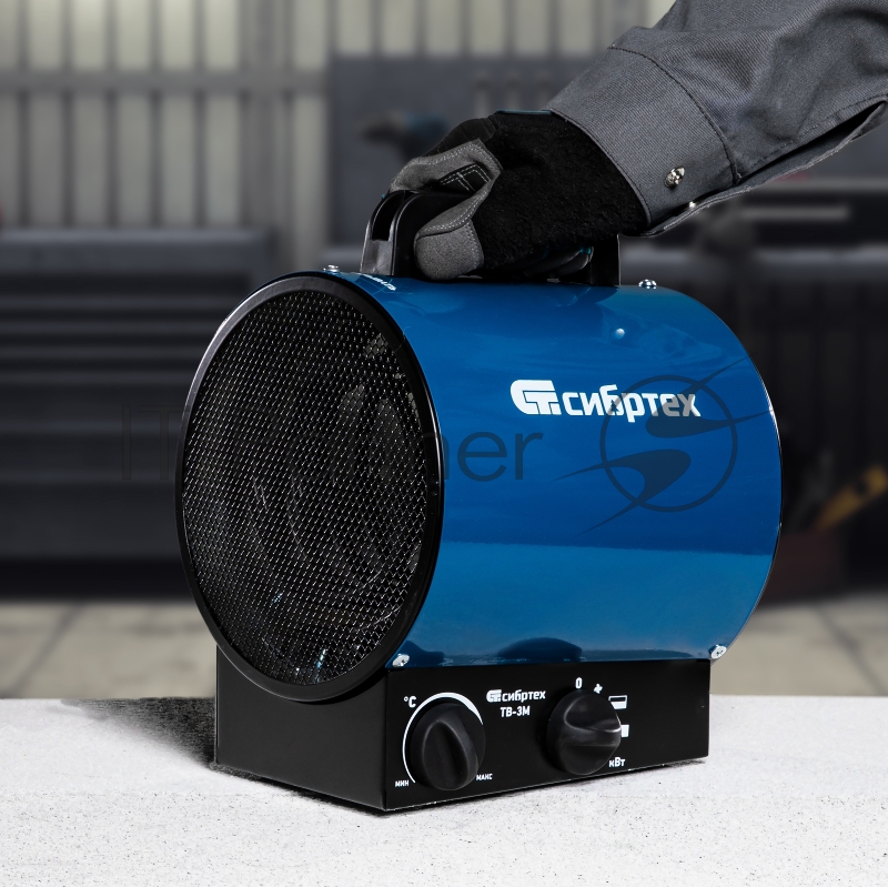 Тепловая пушка ТВ-3М (тепловентилятор), 230 В, 3 реж. вентилятор, 1500/3000 Вт// Сибртех