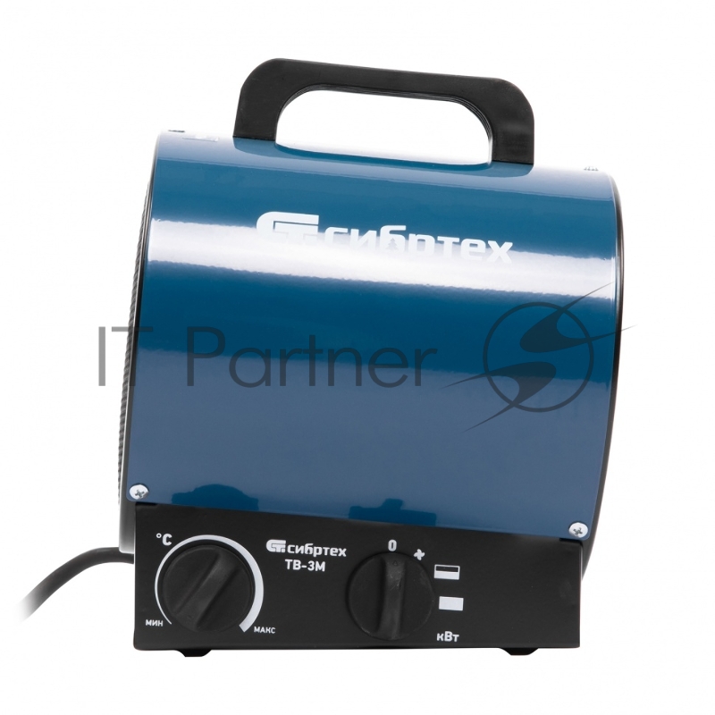 Тепловая пушка ТВ-3М (тепловентилятор), 230 В, 3 реж. вентилятор, 1500/3000 Вт// Сибртех