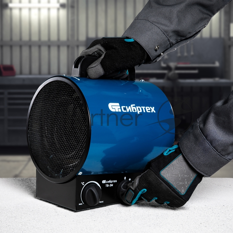 Тепловая пушка ТВ-3М (тепловентилятор), 230 В, 3 реж. вентилятор, 1500/3000 Вт// Сибртех