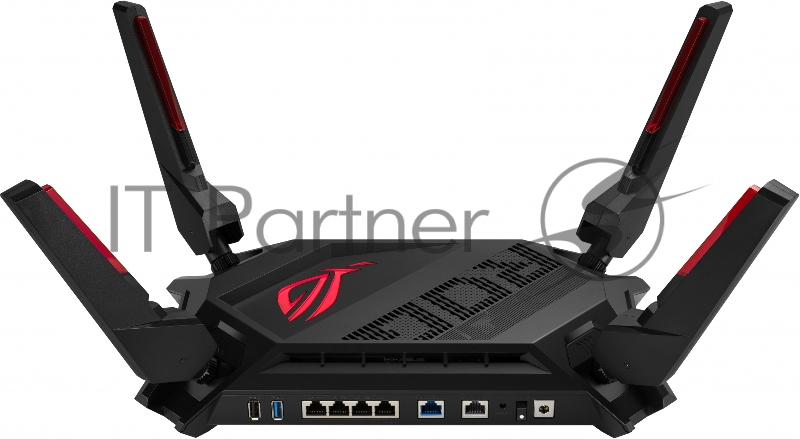 Роутер ASUS ROG GT-AX6000 802.11b/g/n/ac, ax, до 1148 + 4804Мбит/c, 2,4 + 5 гГц, 8 антенн, USB, GBT LAN 90IG0780-MO3B00