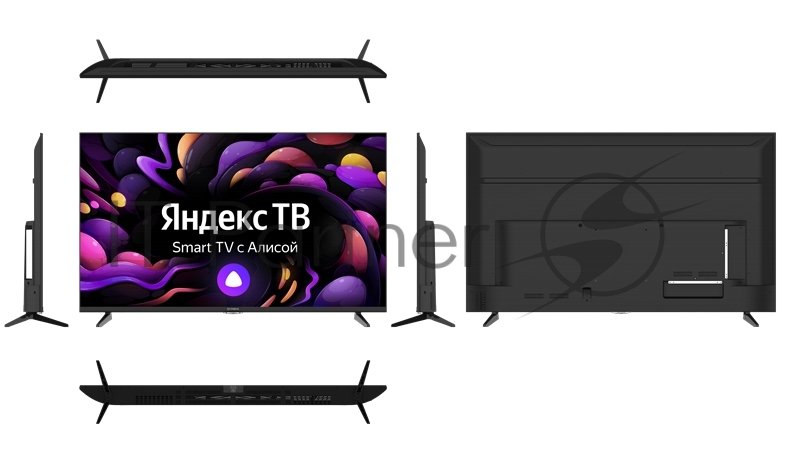Телевизор IRBIS 55U1 YDX 110 BS2, 55,3840x2160, 16:9,Tuner (DVB-T2/DVB-S2/DVB-C/PAL/SECAM 9.0 Pie, Yandex,1,5Gb/8Gb, Wi-Fi, Input (AV RCA, USB, YPbPr mini, HDMI, CI+),Output (3,5 mm),Black