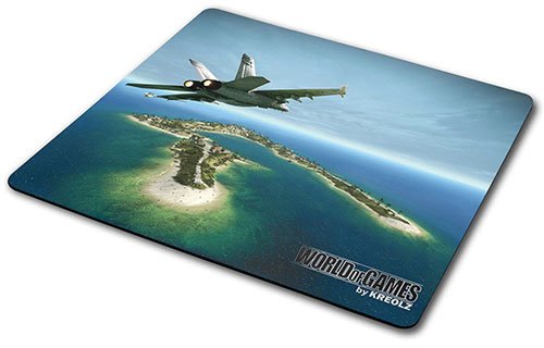 Коврик для мыши KREOLZ PAN-14 тканево-резиновый, 270*230 мм, Jet Plane