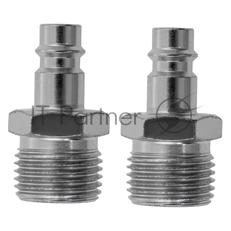Ниппель универсальный быстросъемный (папа), внешняя резьба 1/2, 2 шт.// Stels