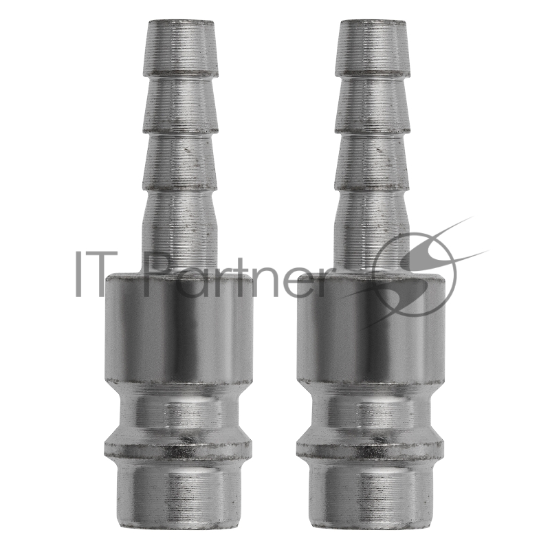 Ниппель универсальный быстросъемный (папа), со штуцером ёлка под шланг 6 мм, 2 шт.// Stels