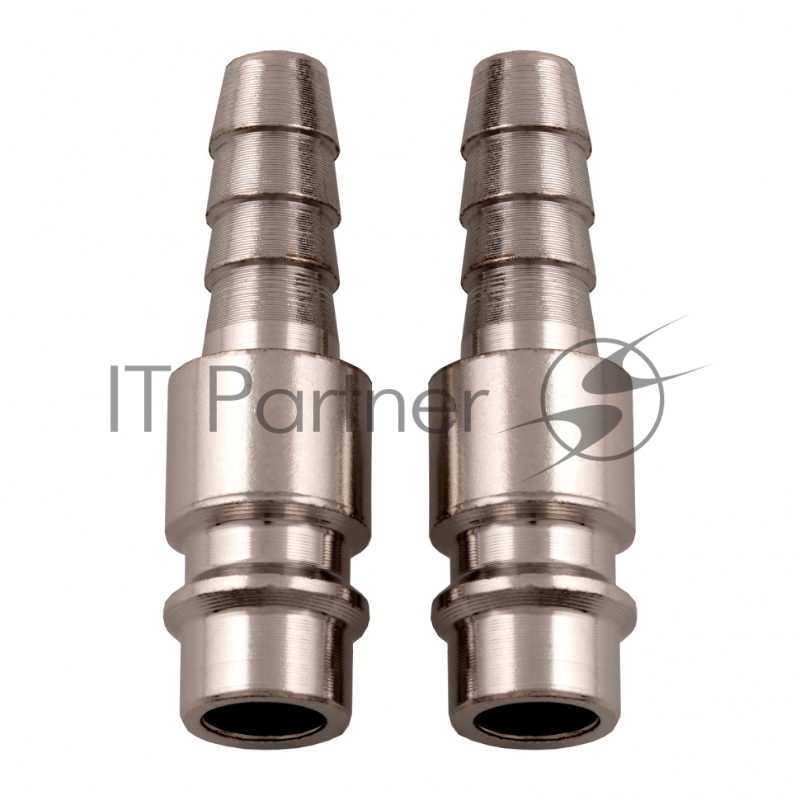 Ниппель универсальный быстросъемный (папа) со штуцером елка под шланг 8 мм, 2 шт.// Stels