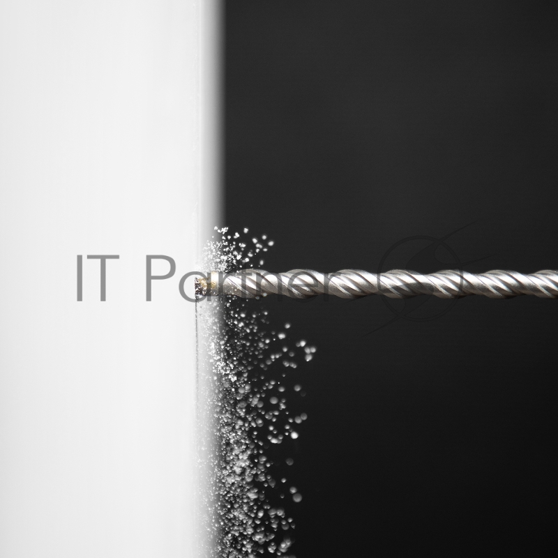 Бур по бетону, двойная спираль, Cobalt W-tip, 10x310 мм, SDS PLUS// Denzel