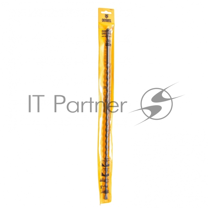 Бур по бетону, двойная спираль, Cobalt W-tip, 10x460 мм, SDS PLUS// Denzel