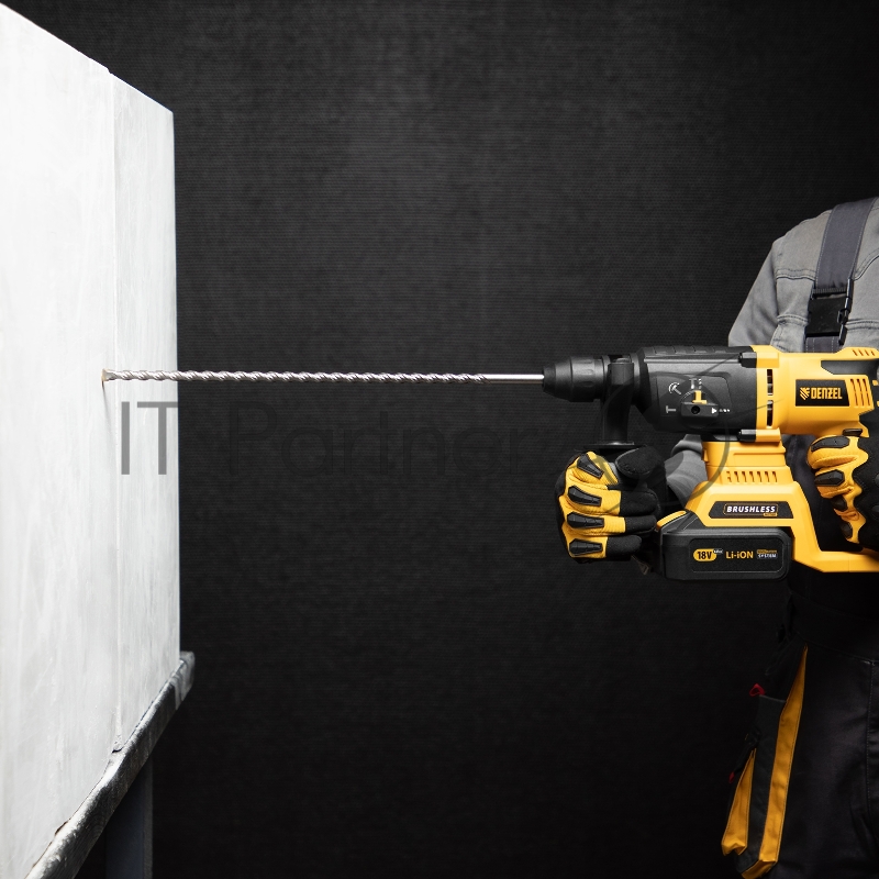 Бур по бетону, двойная спираль, Cobalt W-tip, 12x460 мм, SDS PLUS// Denzel