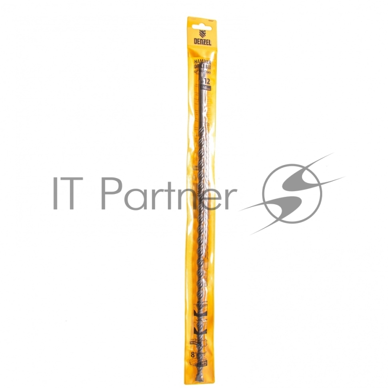 Бур по бетону, двойная спираль, Cobalt W-tip, 12x460 мм, SDS PLUS// Denzel