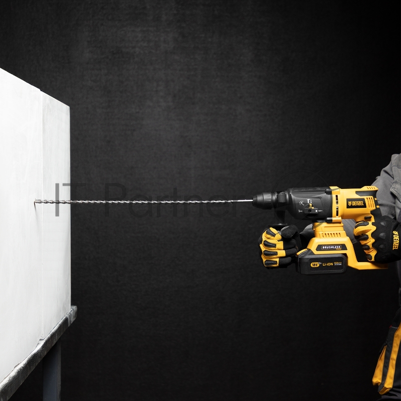 Бур по бетону, двойная спираль, Cobalt W-tip, 12x600 мм, SDS PLUS// Denzel