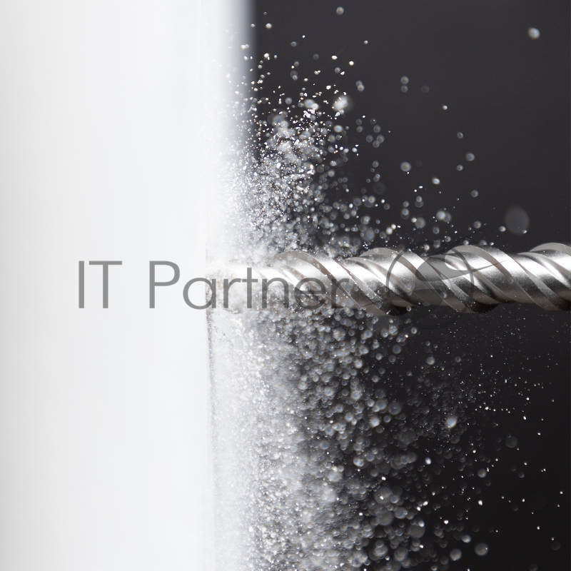 Бур по бетону, двойная спираль, Cobalt W-tip, 18x460 мм, SDS PLUS// Denzel