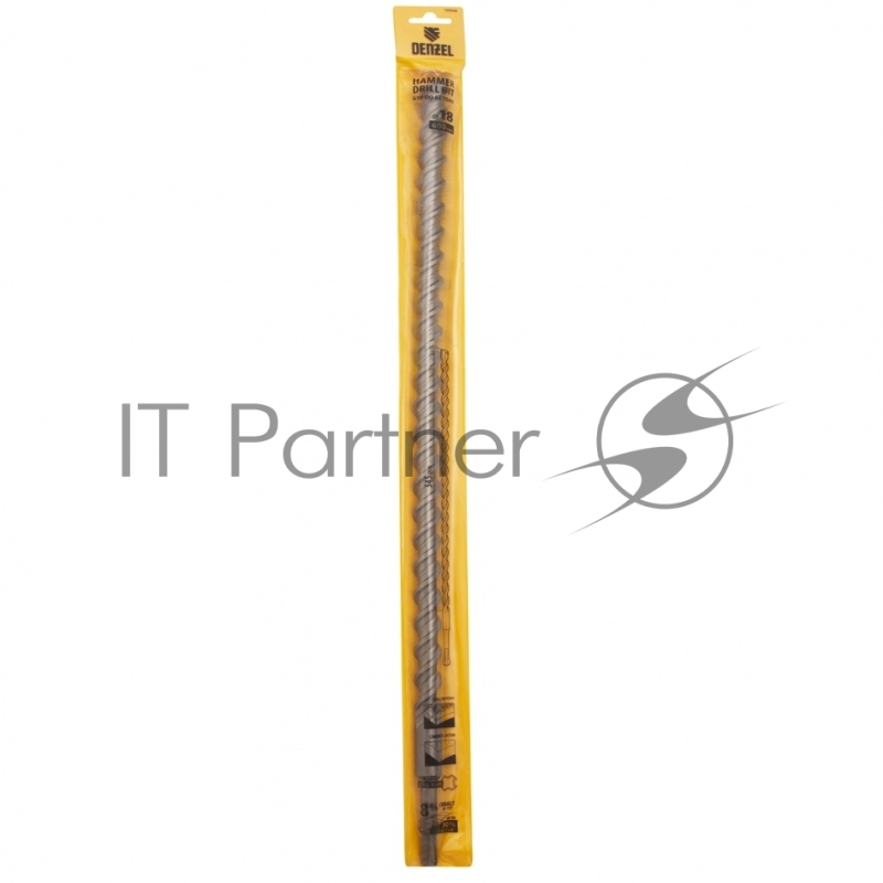 Бур по бетону, двойная спираль, Cobalt W-tip, 18x600 мм, SDS PLUS// Denzel