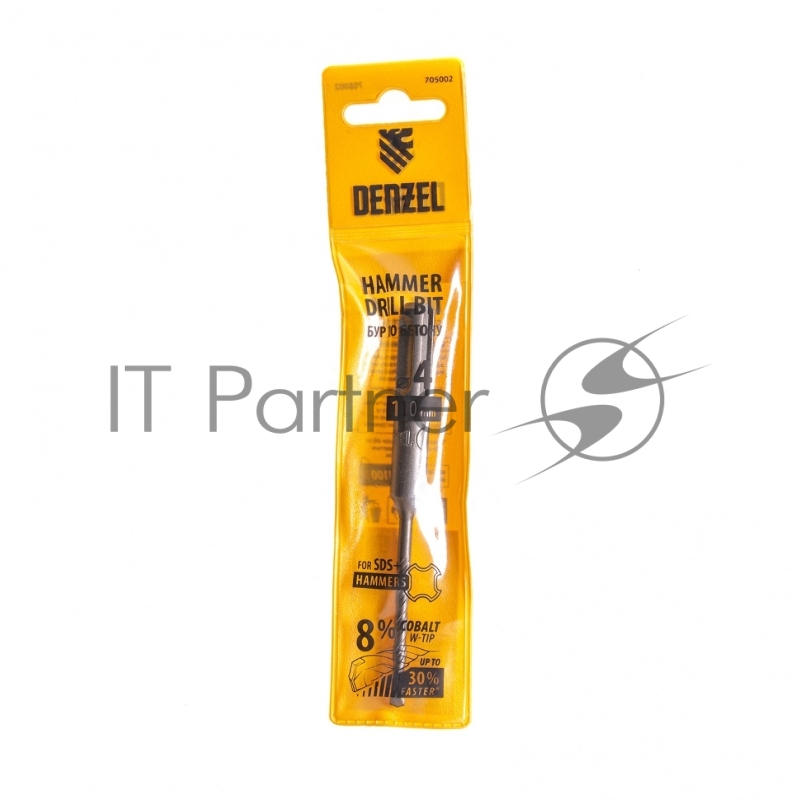 Бур по бетону , двойная спираль, Cobalt W-tip, 4x110 мм, SDS PLUS// Denzel