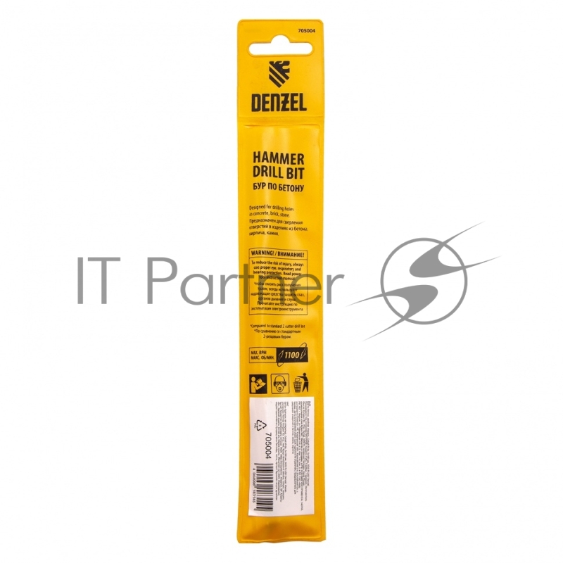 Бур по бетону, двойная спираль, Cobalt W-tip, 5x160 мм, SDS PLUS// Denzel