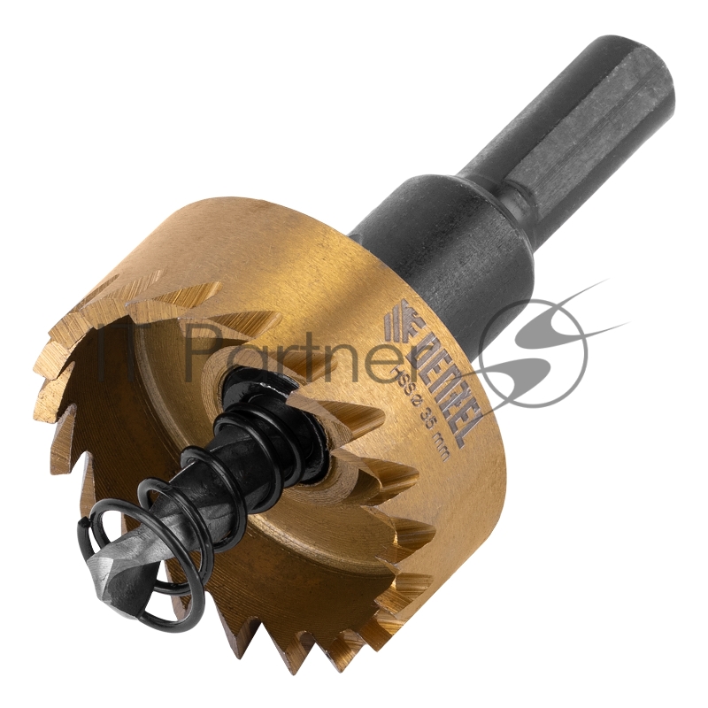 Коронка по металлу HSS, 35 мм, нитридтитановое покрытие //Denzel