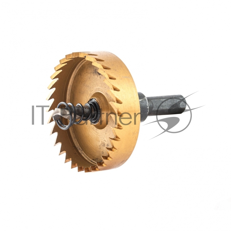 Коронка по металлу HSS, 53 мм, нитридтитановое покрытие //Denzel