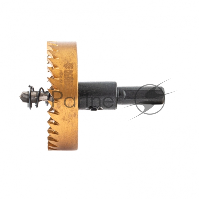 Коронка по металлу HSS, 53 мм, нитридтитановое покрытие //Denzel