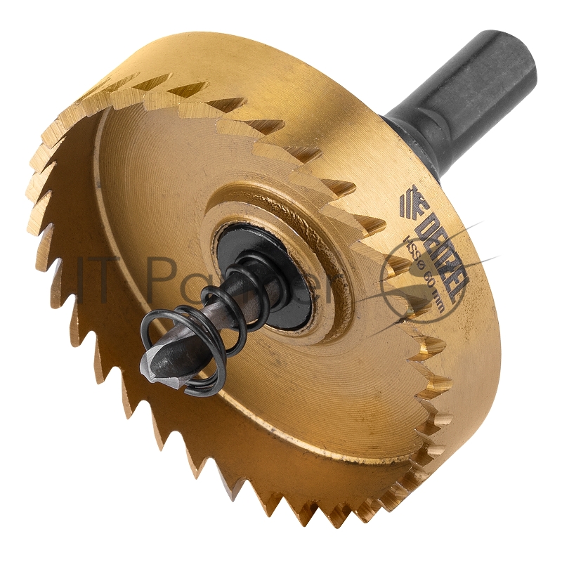 Коронка по металлу HSS, 60 мм, нитридтитановое покрытие //Denzel