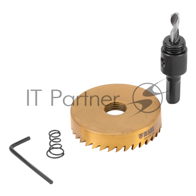 Коронка по металлу HSS, 60 мм, нитридтитановое покрытие //Denzel