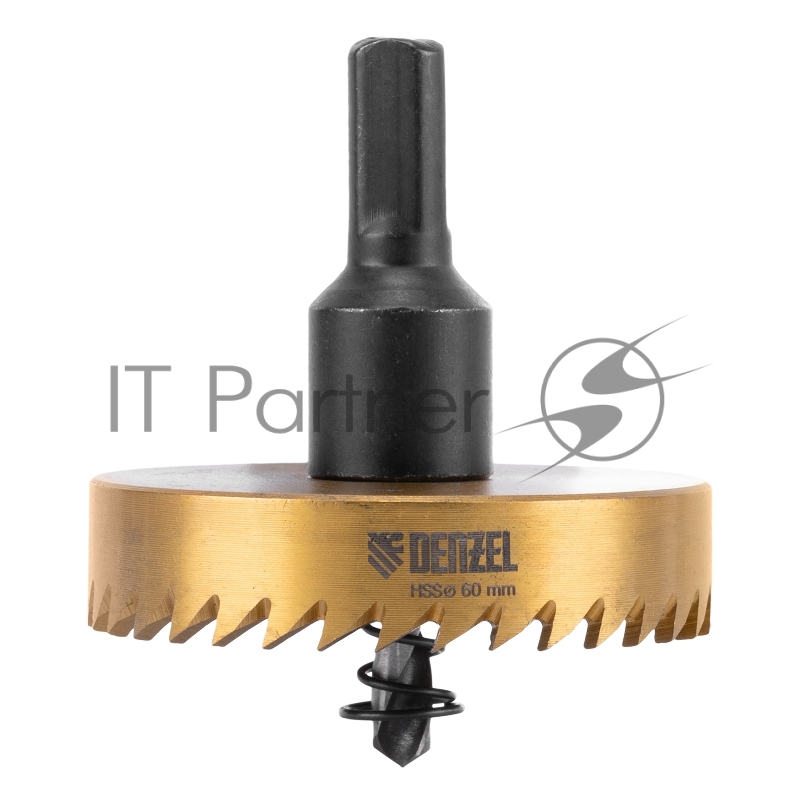 Коронка по металлу HSS, 60 мм, нитридтитановое покрытие //Denzel