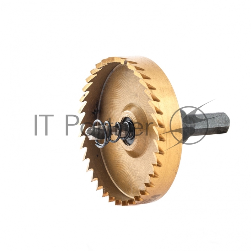 Коронка по металлу HSS, 63 мм, нитридтитановое покрытие //Denzel