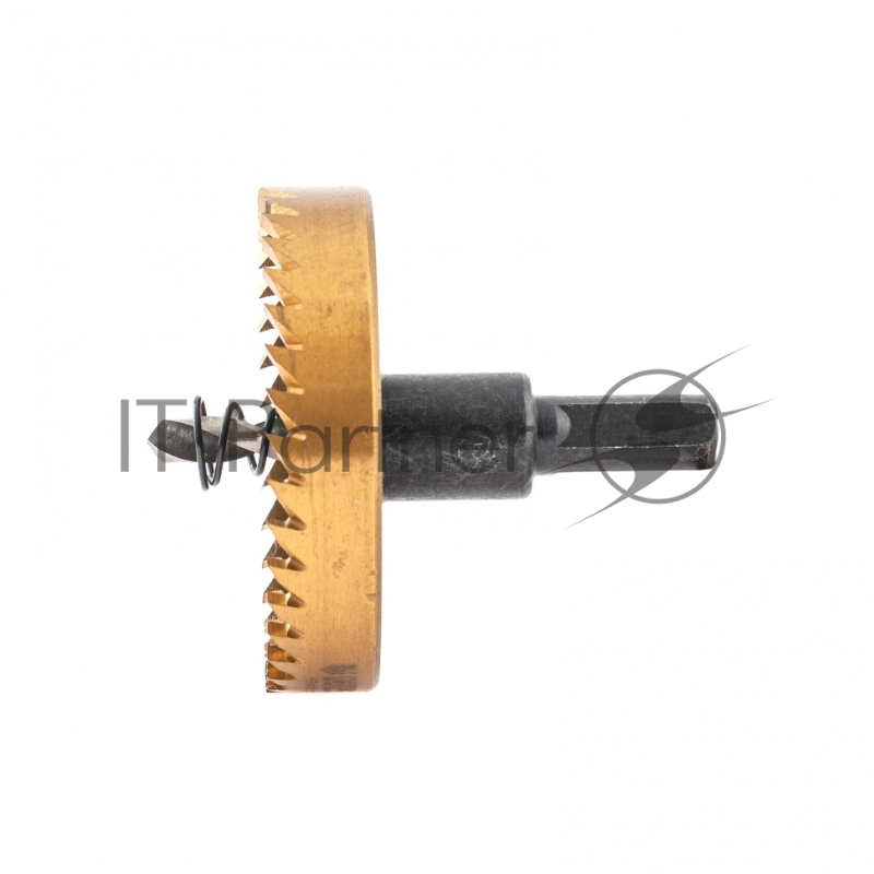 Коронка по металлу HSS, 63 мм, нитридтитановое покрытие //Denzel