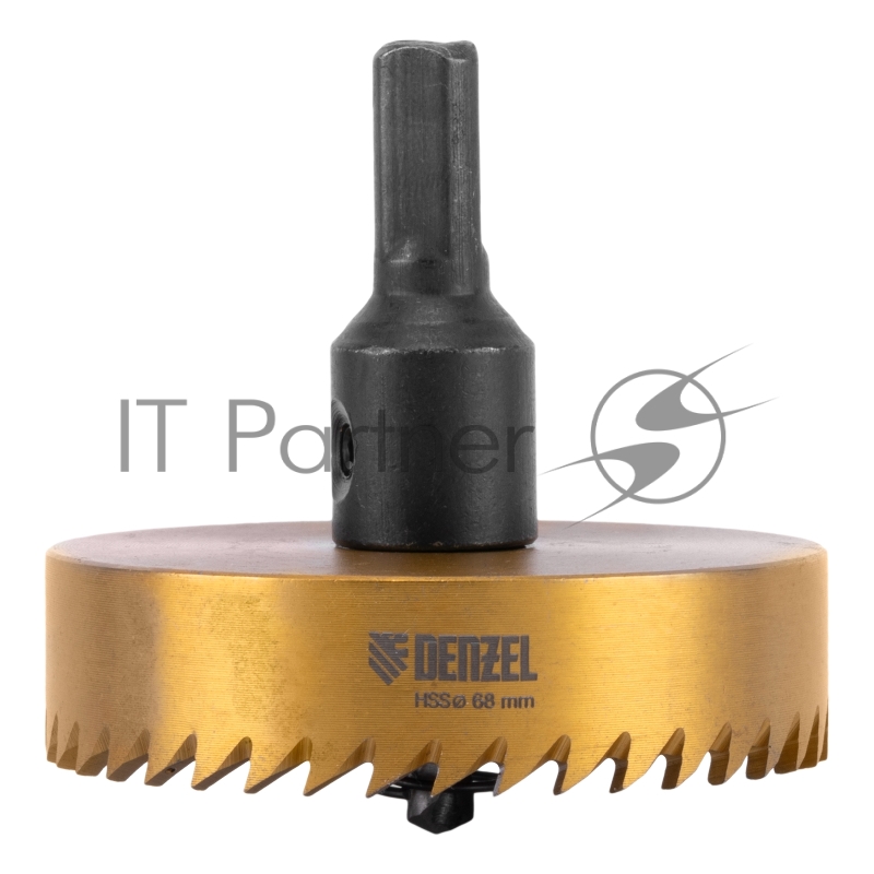 Коронка по металлу HSS, 68 мм, нитридтитановое покрытие //Denzel