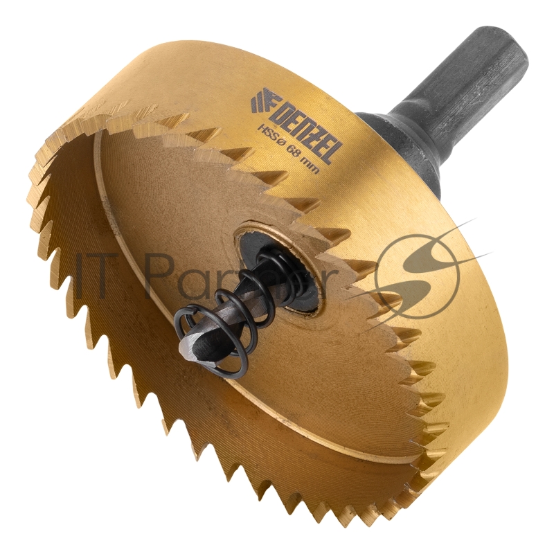 Коронка по металлу HSS, 68 мм, нитридтитановое покрытие //Denzel