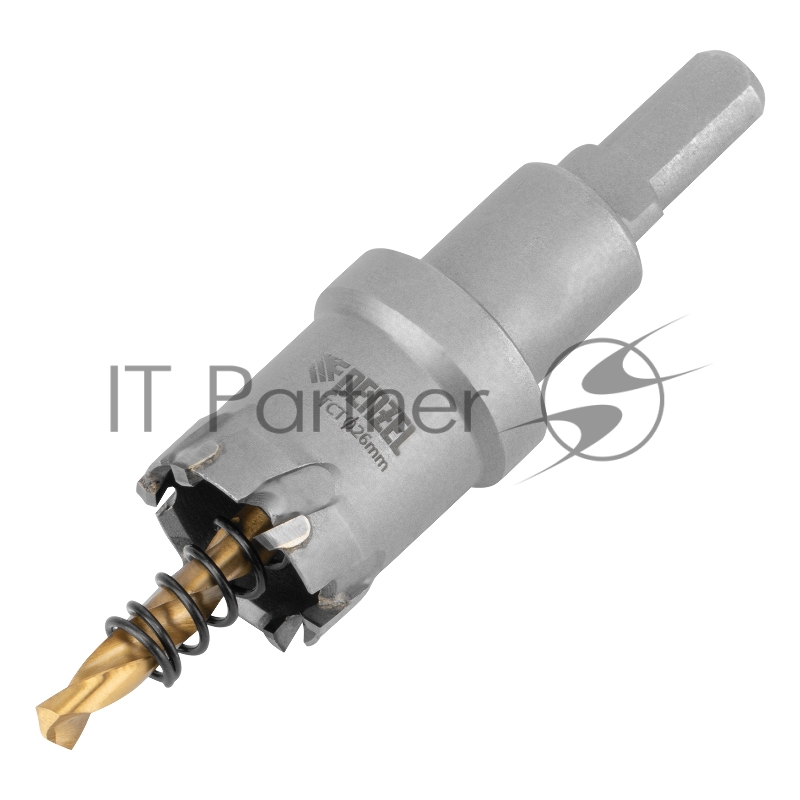 Коронка по металлу твердосплавная, 26 мм //Denzel