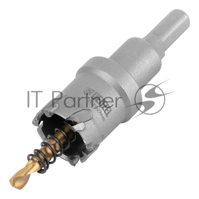 Коронка по металлу твердосплавная, 27 мм //Denzel