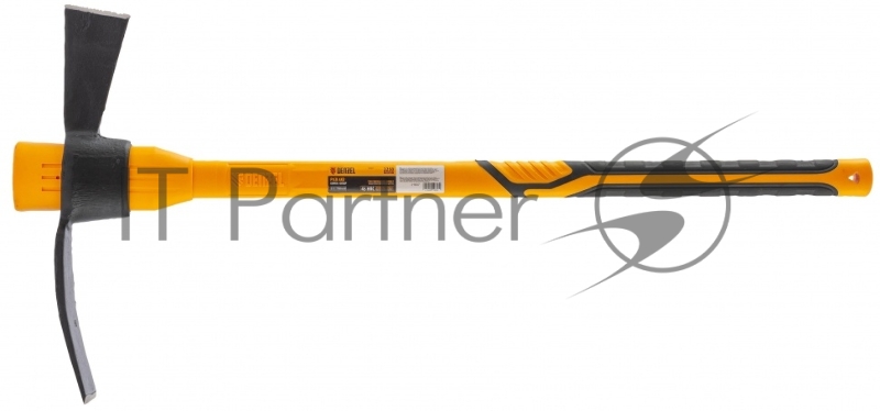 Кирка-топор 2250 г, фиберглассовая обрезиненная рукоятка 900 мм// Denzel