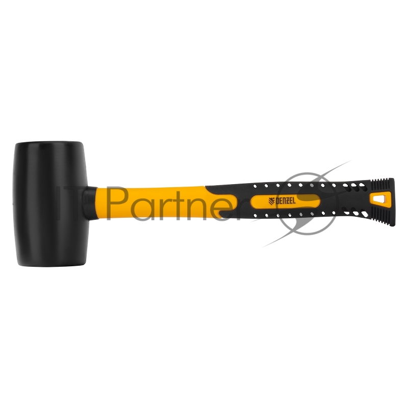 Киянка резиновая, 24 oz, черная резина, фибергласовая рукоятка// Denzel