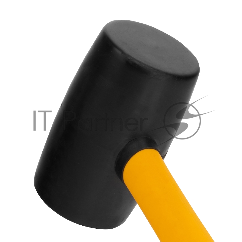 Киянка резиновая, 24 oz, черная резина, фибергласовая рукоятка// Denzel