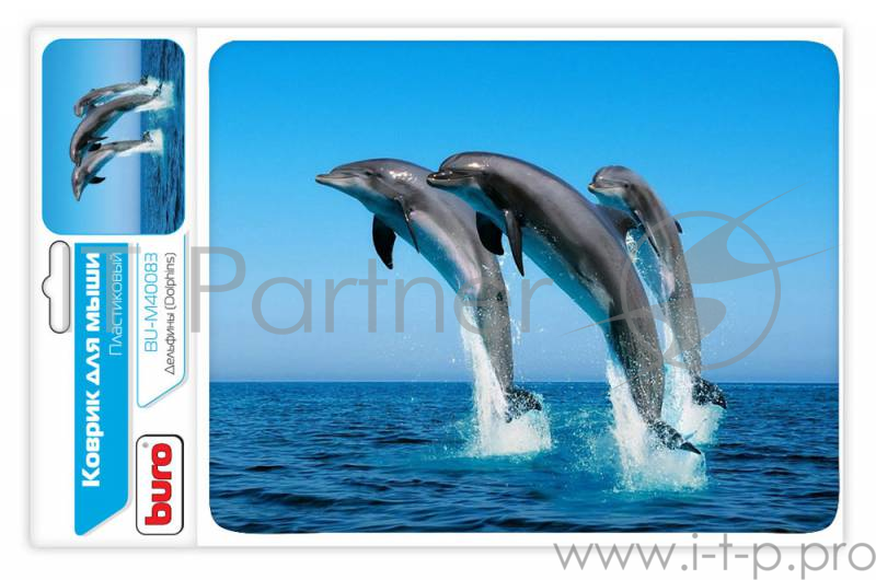 Коврик для мыши Buro BU-M40083 рисунок/дельфины