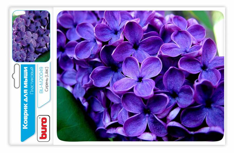 Коврик для мыши Buro BU-M20049 рисунок/сирень