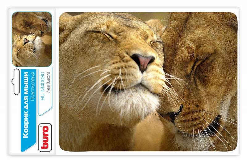 Коврик для мыши Buro BU-M40030 рисунок/лев