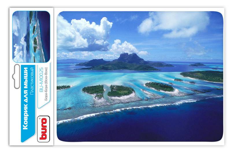 Коврик для мыши Buro BU-M10025 рисунок/Бора-Бора