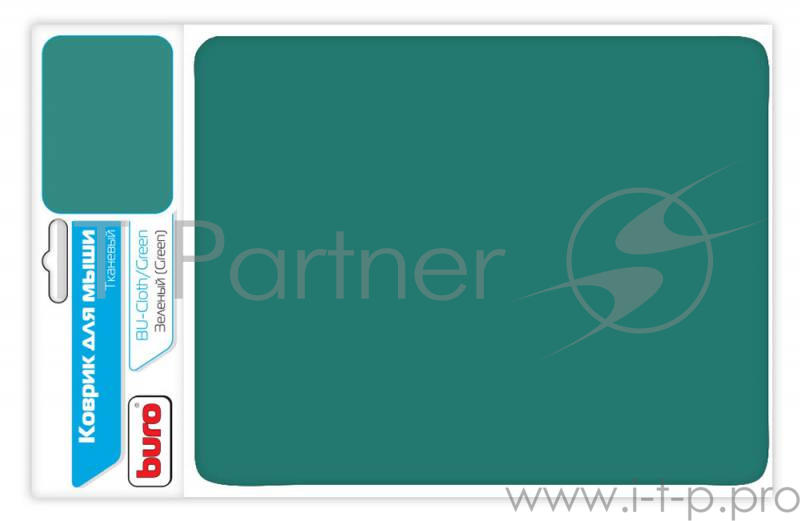 Коврик для мыши Buro BU-CLOTH зеленый