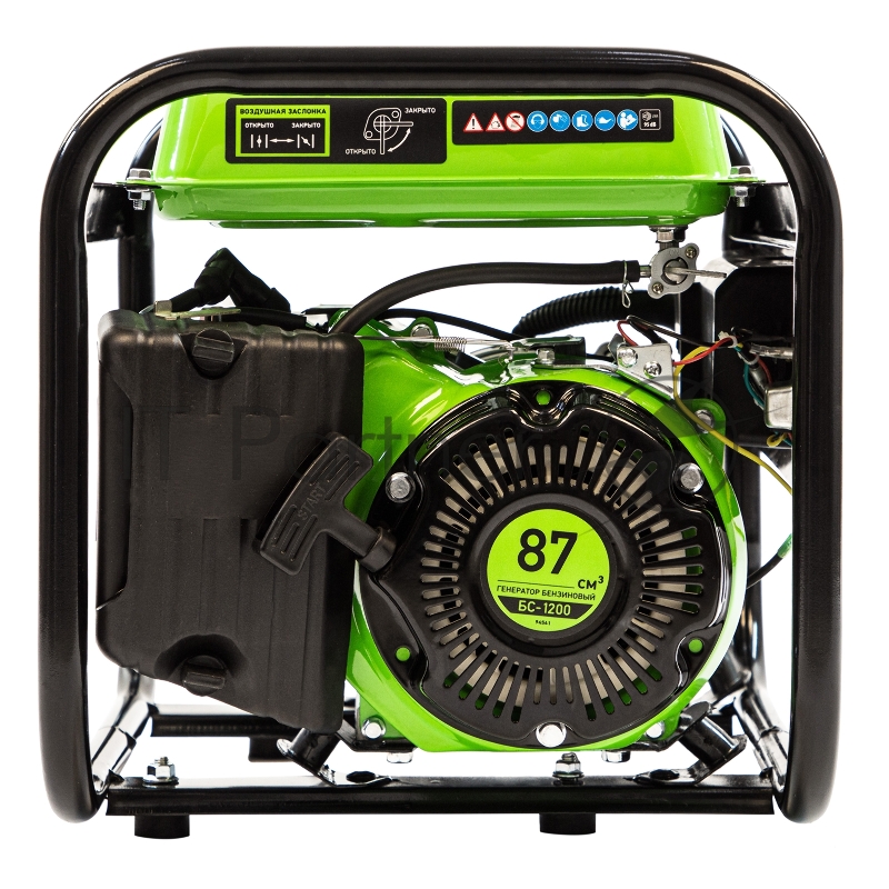 Генератор бензиновый БС-1200, 1 кВт, 230 В, 4-х такт., 5,5 л, ручной стартер// Сибртех