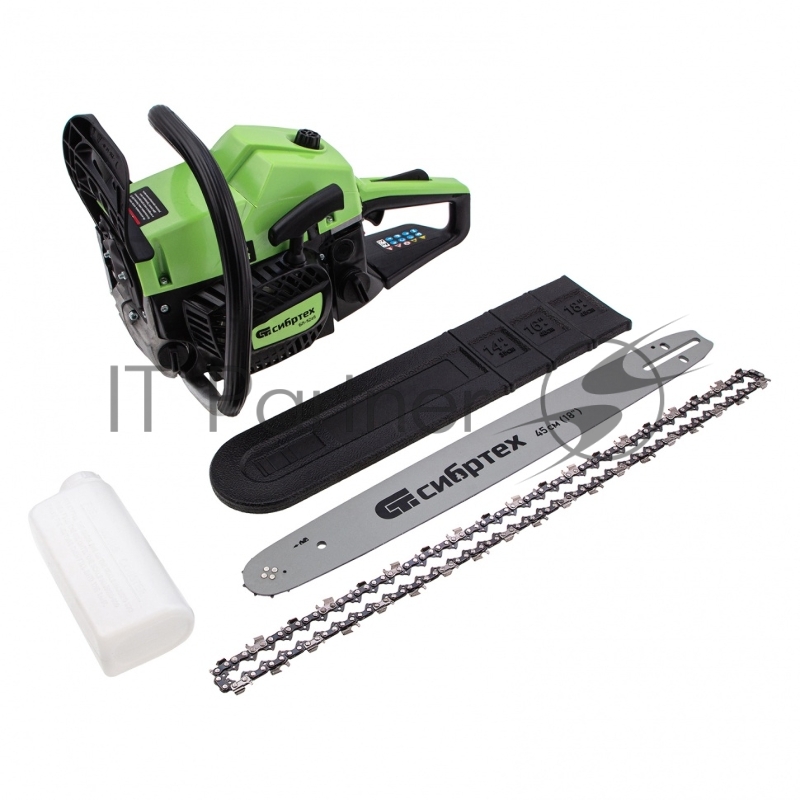 Пила цепная бензиновая БП-5245, 52 см3, шина 45 см, шаг 0,325, паз 1,5 мм, 72 зв// Сибртех